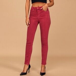 Liverpool Jeans Company Women's Deep RedWine Skinny Pants Size 10